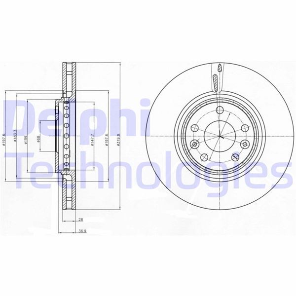 DELPHI BG4266 Fren Sistemleri Fren Diski - RENAULT LATITUDE (L70_) uyumlu