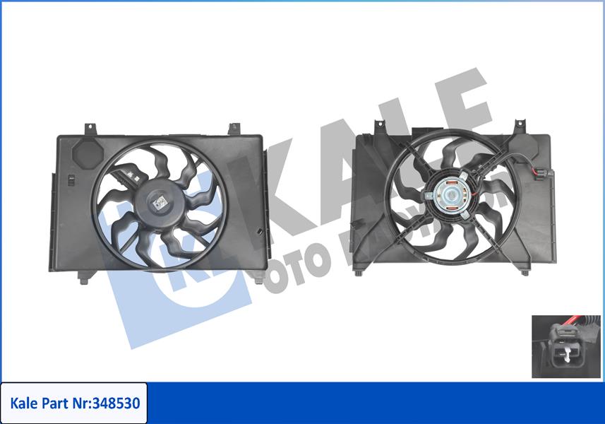 KALE OTO RADYATÖR 348530 Soğutma Sistemi Fan - HYUNDAI ACCENT III (MC) uyumlu