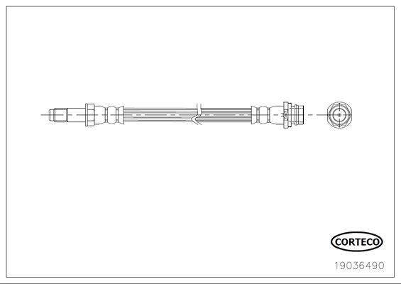 CORTECO 19036490 Fren Sistemleri Fren Hortumları - FORD MONDEO IV Turnier (BA7) uyumlu
