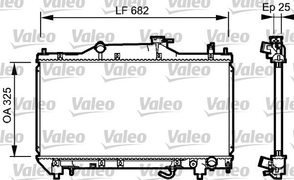 VALEO 734491 Soğutma Sistemi Su Soğutucu & Parçaları - TOYOTA AVENSIS Liftback (_T22_) uyumlu