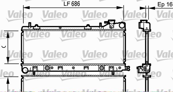 VALEO 734577 Soğutma Sistemi Su Soğutucu & Parçaları - SUBARU IMPREZA Station wagon (GF) uyumlu