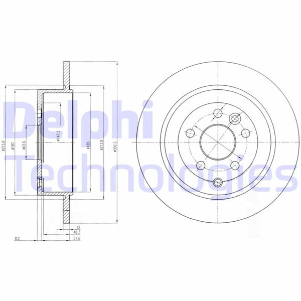 DELPHI BG4124C Fren Sistemleri Fren Diski - LAND ROVER FREELANDER 2 (L359) uyumlu