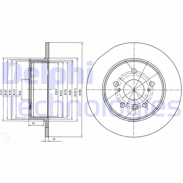 DELPHI BG4156 Fren Sistemleri Fren Diski - LEXUS RX (MCU15) uyumlu