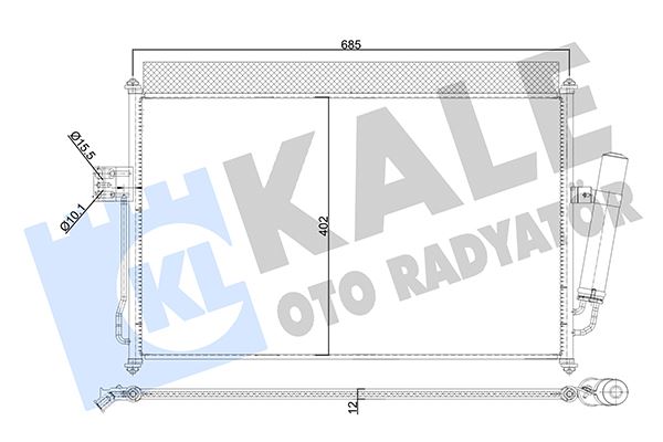 KALE OTO RADYATÖR 354030 İklimlendirme Sistemi Klima Radyatörü - ISUZU D-MAX II (TFR, TFS) uyumlu