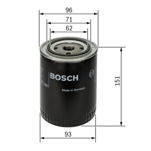 BOSCH 0 451 203 012 Motor Yağ Filtresi - AUDI 80 B2 Sedan (811, 813, 814, 819, 853) uyumlu