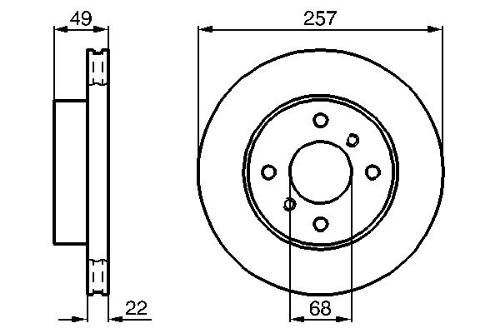 BOSCH 0 986 478 567 Fren Sistemleri Fren Diski - NISSAN ALMERA Classic (B10) uyumlu