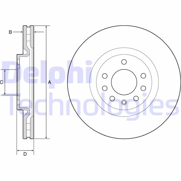 DELPHI BG4944C Fren Sistemleri Fren Diski - OPEL CORSA D (S07) uyumlu