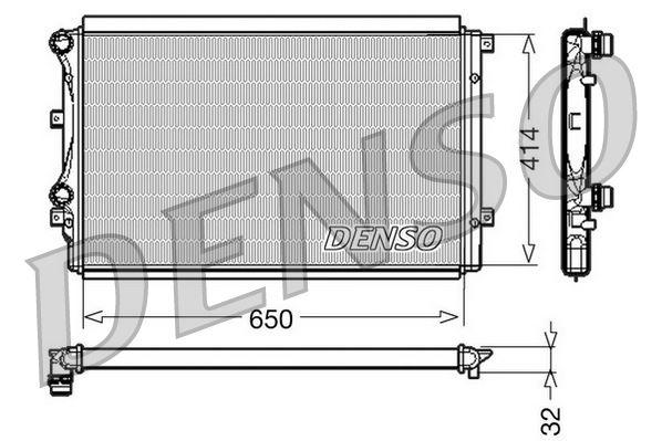 DENSO DRM32015 Soğutma Sistemi Su Soğutucu & Parçaları - VW PASSAT B7 (362) uyumlu