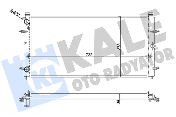 KALE OTO RADYATÖR 356880 Soğutma Sistemi Su Soğutucu & Parçaları - VW TRANSPORTER T4 Minibüs/Otobüs (70B, 70C, 7DB, 7DK, 70J, 70K, uyumlu