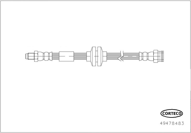 CORTECO 49478483 Fren Sistemleri Fren Hortumları - JEEP RENEGADE SUV (BU, B1, BV) uyumlu