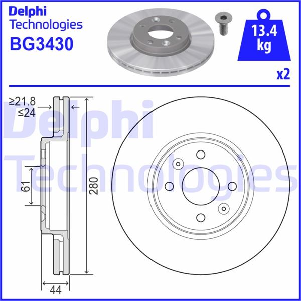 Fren Diski - DELPHI - BG3430 Ürün Görseli