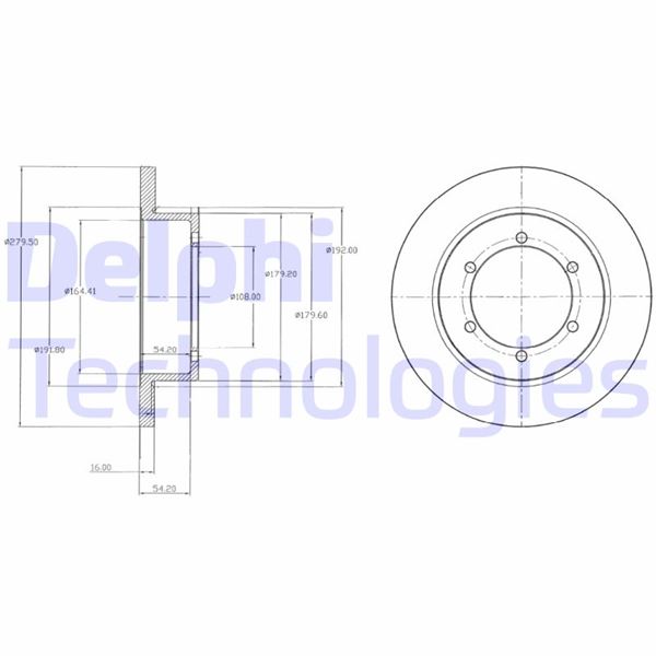 DELPHI BG4218 Fren Sistemleri Fren Diski - NISSAN CABSTAR (F24M, F24W) uyumlu