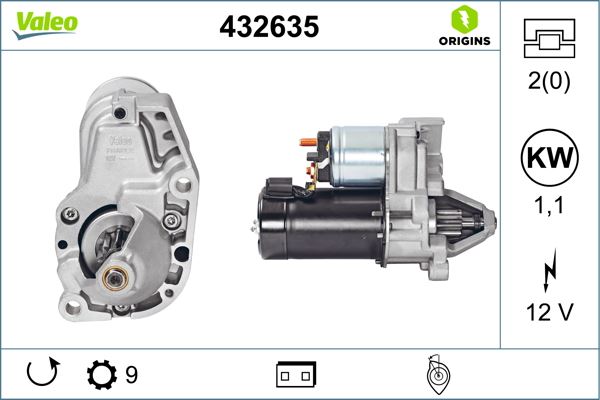 VALEO 432635 Elektrik Sistemi Marş Motoru - BMW R 850 uyumlu