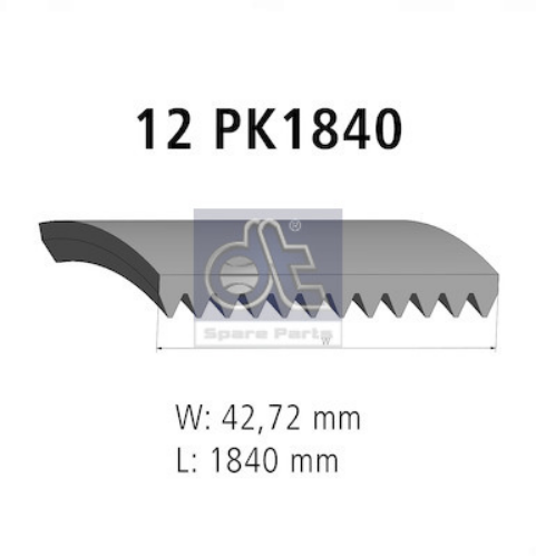 DT Spare Parts 7.54813 Motor Kayış