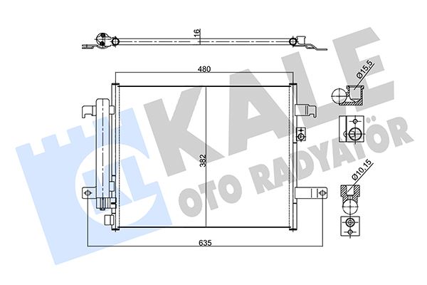 KALE OTO RADYATÖR 358725 İklimlendirme Sistemi Klima Radyatörü - MAZDA MX-5 IV (ND__) uyumlu