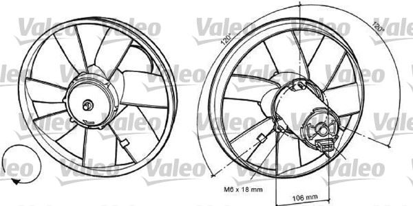 VALEO 698367 Soğutma Sistemi Fan - VW GOLF II (19E, 1G1) uyumlu