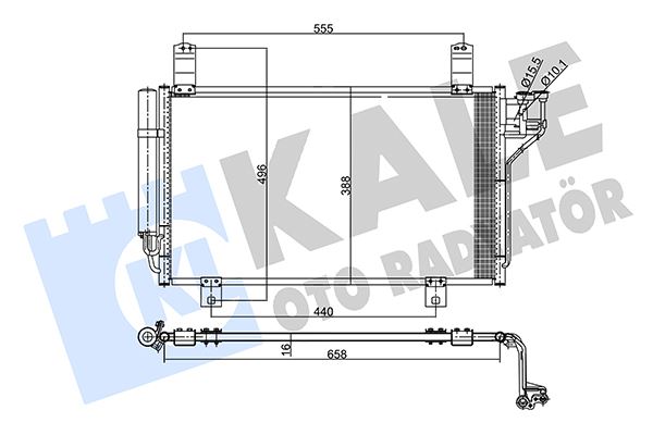 KALE OTO RADYATÖR 357795 İklimlendirme Sistemi Klima Radyatörü - MAZDA CX-5 (KE, GH) uyumlu