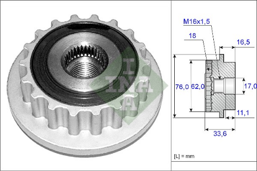 Schaeffler INA 535 0118 10 Elektrik Sistemi Alternatör - VW TOUAREG (7LA, 7L6, 7L7) uyumlu