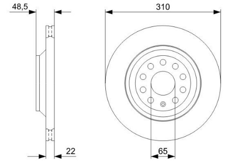 BOSCH 0 986 479 303 Fren Sistemleri Fren Diski - VW PASSAT B7 (362) uyumlu