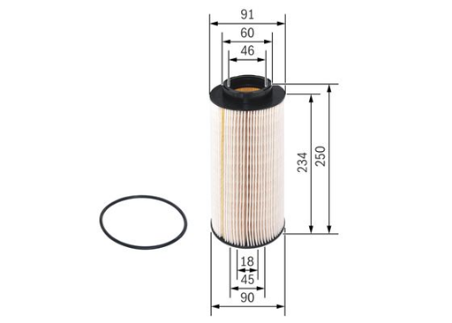 BOSCH F 026 402 031 Yakıt Sistemi Yakıt Filtresi - VDL CITEA II uyumlu