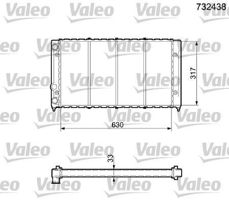 VALEO 732438 Soğutma Sistemi Su Soğutucu & Parçaları - VW PASSAT B3/B4 (3A2, 35I) uyumlu