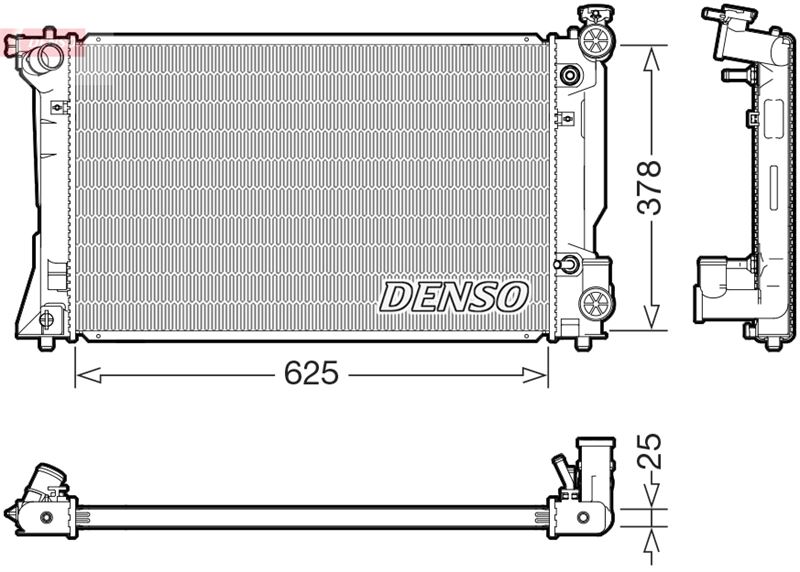 DENSO DRM50145 Soğutma Sistemi Su Soğutucu & Parçaları - TOYOTA AVENSIS Sedan (_T25_) uyumlu