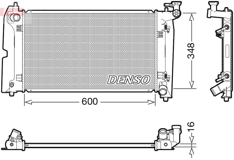 DENSO DRM50111 Soğutma Sistemi Su Soğutucu & Parçaları - TOYOTA COROLLA Compact (_E11_) uyumlu