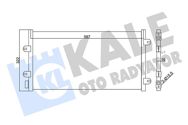 KALE OTO RADYATÖR 350565 İklimlendirme Sistemi Klima Radyatörü - FIAT PUNTO (188_) uyumlu