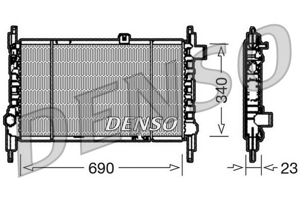 DENSO DRM44003 Soğutma Sistemi Su Soğutucu & Parçaları - MAZDA MX-6 (GE) uyumlu