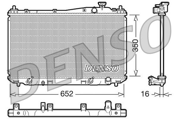 DENSO DRM40019 Soğutma Sistemi Su Soğutucu & Parçaları - HONDA CIVIC VII Hatchback (EU, EP, EV) uyumlu