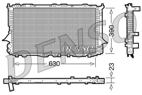 DENSO DRM02002 Soğutma Sistemi Su Soğutucu & Parçaları - AUDI 100 C3 Sedan (443, 444) uyumlu