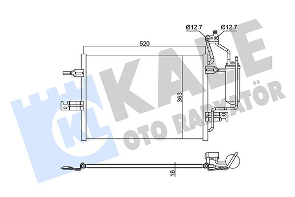 KALE OTO RADYATÖR 382495 İklimlendirme Sistemi Klima Radyatörü - OPEL MERIVA A MPV (X03) uyumlu