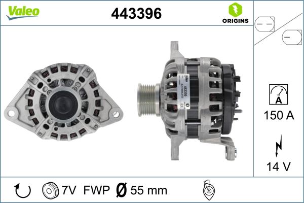 VALEO 443396 Elektrik Sistemi Alternatör - IVECO DAILY VI Platform şasi uyumlu