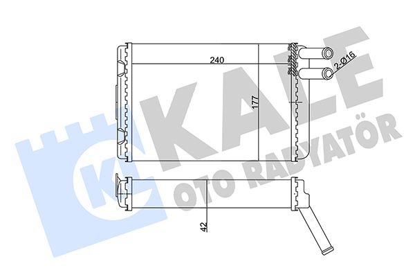 KALE OTO RADYATÖR 352050 İklimlendirme Sistemi İç Mekan Isı Değiştirici - VOLVO 740 (744) uyumlu