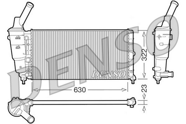 DENSO DRM13005 Soğutma Sistemi Su Soğutucu & Parçaları - LANCIA Y (840_) uyumlu