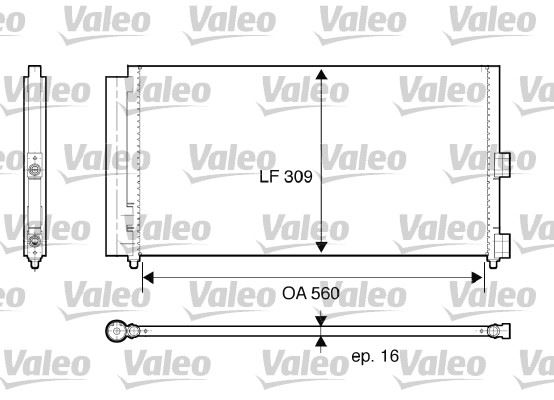VALEO 812744 İklimlendirme Sistemi Klima Radyatörü - FIAT DOBLO Kasa/büyük limuzin (223_) uyumlu