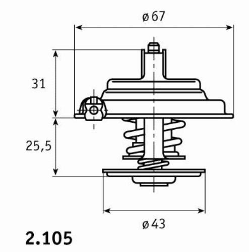 Termostat - MAHLE - 210579 Ürün Görseli