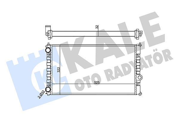 KALE OTO RADYATÖR 355590 Soğutma Sistemi Su Soğutucu & Parçaları - SEAT IBIZA II (6K1) uyumlu
