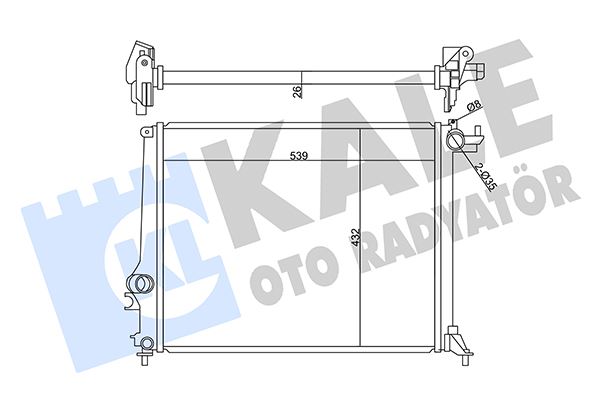 KALE OTO RADYATÖR 358985 Soğutma Sistemi Su Soğutucu & Parçaları - RENAULT MEGANE IV Hatchback (B9A/M/N_) uyumlu
