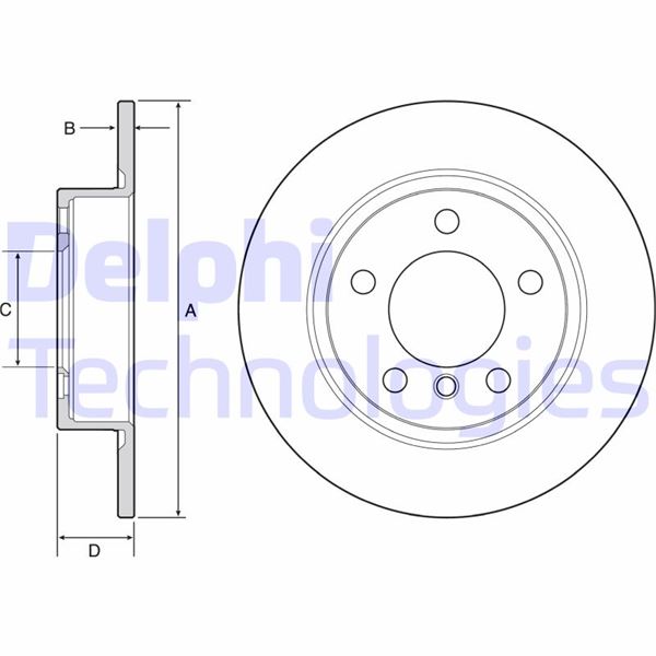 DELPHI BG4561C Fren Sistemleri Fren Diski - MINI MINI COUNTRYMAN (R60) uyumlu