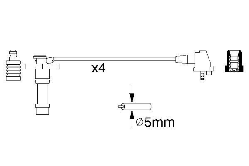 BOSCH 0 986 356 928 Ateşleme Sistemi Ateşleme Kablosu - TOYOTA CARINA E VI Sedan (_T19_) uyumlu