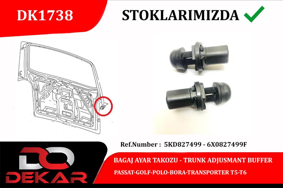 Bagaj Ayar Takozu - DEKAR - DK1738 Ürün Görseli