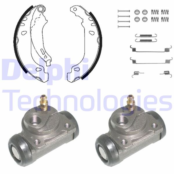 DELPHI KP1060 Fren Sistemleri Fren Pabucu - PEUGEOT 206 Hatchback (2A/C) uyumlu