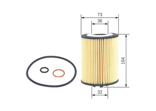 BOSCH F 026 407 010 Motor Yağ Filtresi - ALPINA B6 Coupe (E63) uyumlu