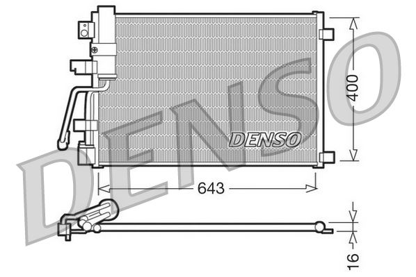 DENSO DCN46003 İklimlendirme Sistemi Klima Radyatörü - NISSAN QASHQAI I (J10, NJ10) uyumlu