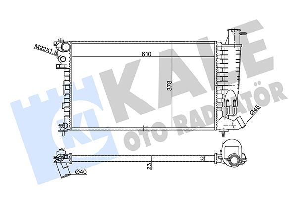 KALE OTO RADYATÖR 351820 Soğutma Sistemi Su Soğutucu & Parçaları - CITROËN ZX (N2) uyumlu