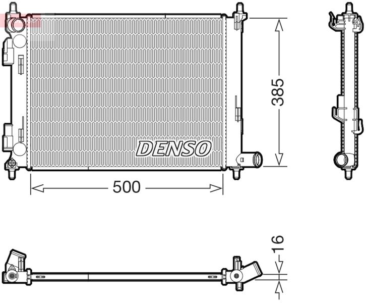 DENSO DRM43013 Soğutma Sistemi Su Soğutucu & Parçaları - KIA RIO IV (YB, SC, FB) uyumlu