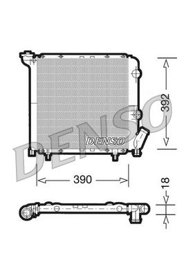 DENSO DRM23029 Soğutma Sistemi Su Soğutucu & Parçaları - RENAULT SUPER 5 (B/C40_) uyumlu