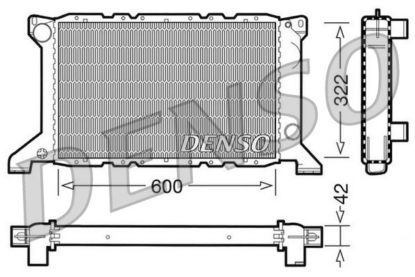 DENSO DRM10098 Soğutma Sistemi Su Soğutucu & Parçaları - FORD TRANSIT Minibüs/Otobüs (E_ _) uyumlu