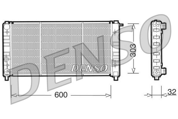 DENSO DRM26004 Soğutma Sistemi Su Soğutucu & Parçaları - SEAT IBIZA I (21A) uyumlu